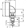ТБ-1Рп - термометр биметаллический показывающий общепромышленного исполнения с поворотным штуцером, циферблат 60 мм, глубина погружения термобаллона от 80 до 500 мм из нержавеющей стали - www.pp66.ru